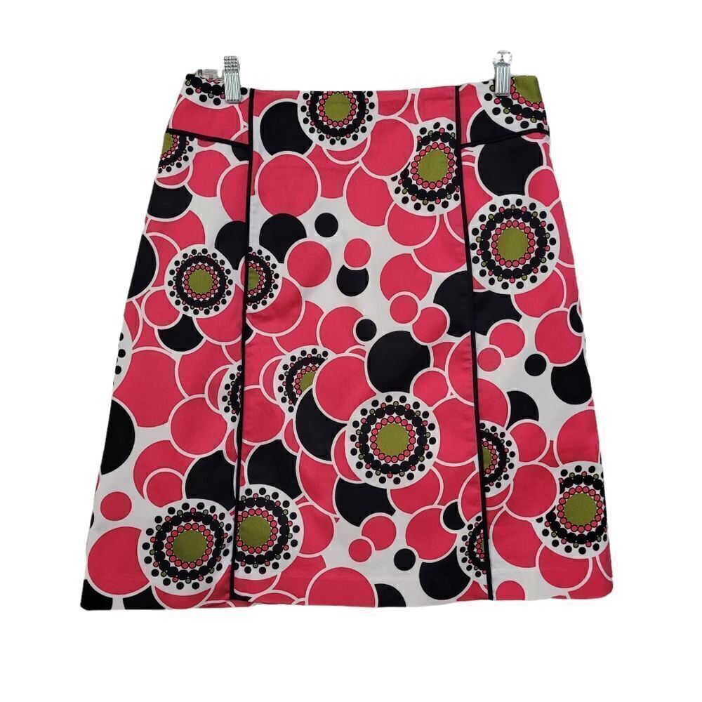 Floral a line skirt with piping